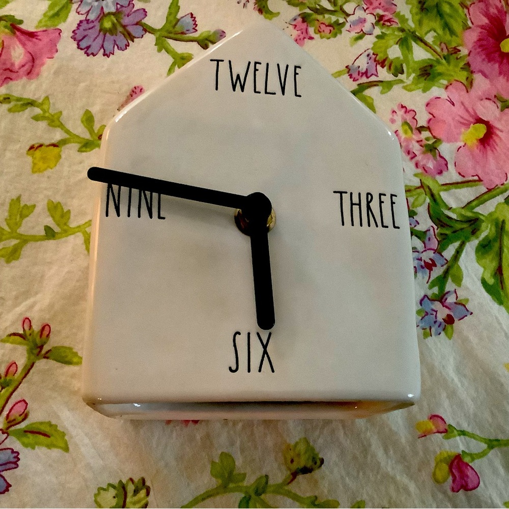 Minimalist White Ceramic Wall Clock